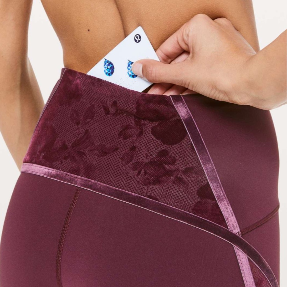Lululemon Wunder Under High-Rise Tight Flocked 28" in Dark Adobe/Floral - Size 6 - Picture 4 of 14